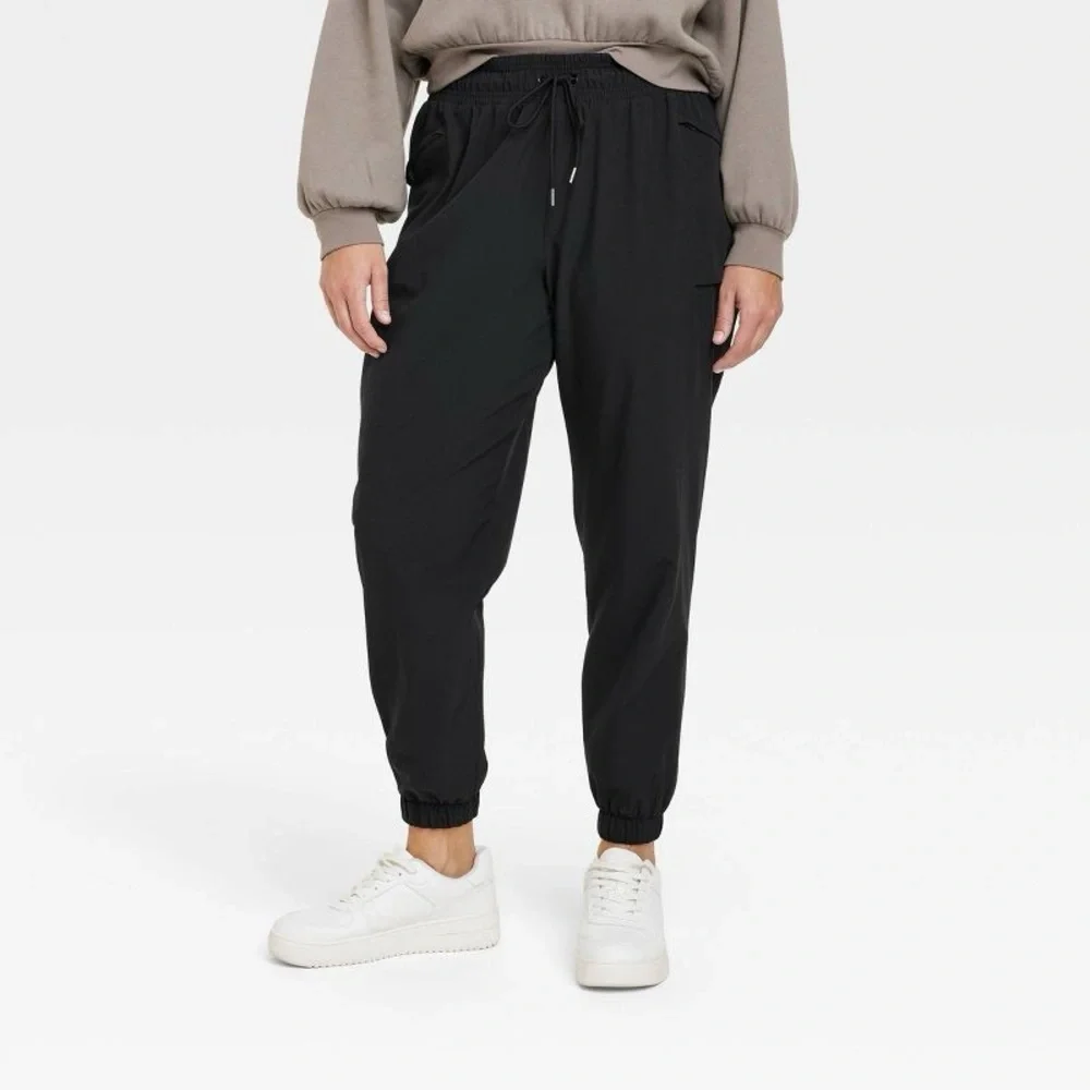 Women's Lined Winter Woven Joggers - All in Motion Black Small - Picture 5 of 10